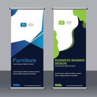 Business-Banner-Roll-up-Set Standee-Banner-Vorlage. vektor