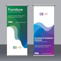 Business-Banner-Roll-up-Set Standee-Banner-Vorlage. vektor