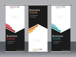 Business-Banner-Roll-up-Set Standee-Banner-Vorlage. vektor