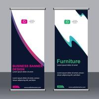 Business-Banner-Roll-up-Set Standee-Banner-Vorlage. vektor