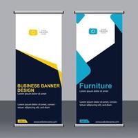 Business-Banner-Roll-up-Set Standee-Banner-Vorlage. vektor