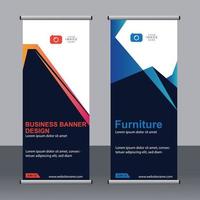 Business-Banner-Roll-up-Set Standee-Banner-Vorlage. vektor