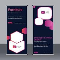 Business-Banner-Roll-up-Set Standee-Banner-Vorlage. vektor