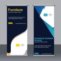 Business-Banner-Roll-up-Set Standee-Banner-Vorlage. vektor