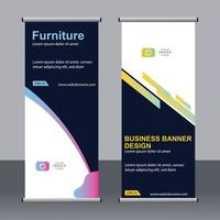 Business-Banner-Roll-up-Set Standee-Banner-Vorlage. vektor