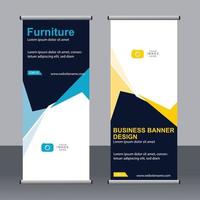 Business-Banner-Roll-up-Set Standee-Banner-Vorlage. vektor