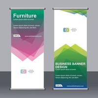 Business-Banner-Roll-up-Set Standee-Banner-Vorlage. vektor