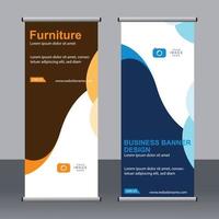 Business-Banner-Roll-up-Set Standee-Banner-Vorlage. vektor