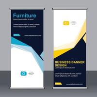 Business-Banner-Roll-up-Set Standee-Banner-Vorlage. vektor