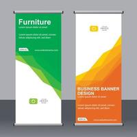 Business-Banner-Roll-up-Set Standee-Banner-Vorlage. vektor