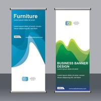 Business-Banner-Roll-up-Set Standee-Banner-Vorlage. vektor