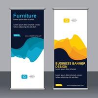 Business-Banner-Roll-up-Set Standee-Banner-Vorlage. vektor