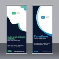 Business-Banner-Roll-up-Set Standee-Banner-Vorlage. vektor