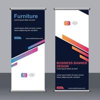 Business-Banner-Roll-up-Set Standee-Banner-Vorlage. vektor