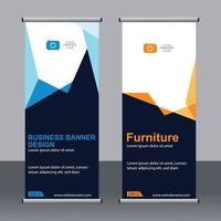 Business-Banner-Roll-up-Set Standee-Banner-Vorlage. vektor