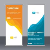 Business-Banner-Roll-up-Set Standee-Banner-Vorlage. vektor