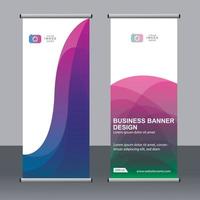 Business-Banner-Roll-up-Set Standee-Banner-Vorlage. vektor