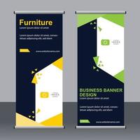 Business-Banner-Roll-up-Set Standee-Banner-Vorlage. vektor