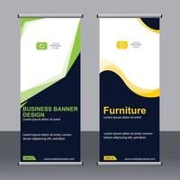 Business-Banner-Roll-up-Set Standee-Banner-Vorlage. vektor