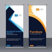 Business-Banner-Roll-up-Set Standee-Banner-Vorlage. vektor