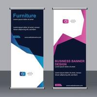 Business-Banner-Roll-up-Set Standee-Banner-Vorlage. vektor