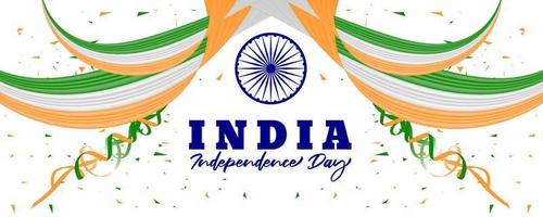 realistisk 15 augusti indisk självständighetsdagen bakgrundsdesign vektor