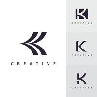 Buchstabe k Logo Design Logo Vorlage kreatives k Logo Vektorsymbol vektor