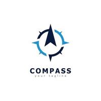 kompass kreativa koncept logotyp formgivningsmall vektor