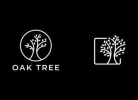 Naturbäume minimalistisches Vektorgrafik-Logo-Design vektor