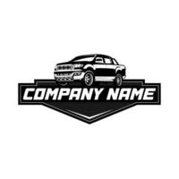 dubbelhytt bil lastbil logotyp vektor, används för bilföretags logotyper vektor