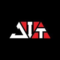 JIT-Dreieck-Buchstaben-Logo-Design mit Dreiecksform. Jit-Dreieck-Logo-Design-Monogramm. Jit-Dreieck-Vektor-Logo-Vorlage mit roter Farbe. jit dreieckiges Logo einfaches, elegantes und luxuriöses Logo. jit vektor