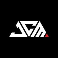 jcm Dreiecksbuchstaben-Logo-Design mit Dreiecksform. JCM-Dreieck-Logo-Design-Monogramm. JCM-Dreieck-Vektor-Logo-Vorlage mit roter Farbe. jcm dreieckiges Logo einfaches, elegantes und luxuriöses Logo. jcm vektor