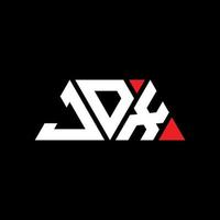 Jdx-Dreieck-Buchstaben-Logo-Design mit Dreiecksform. Jdx-Dreieck-Logo-Design-Monogramm. jdx-Dreieck-Vektor-Logo-Vorlage mit roter Farbe. jdx dreieckiges Logo einfaches, elegantes und luxuriöses Logo. jdx vektor