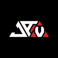 Jav-Dreieck-Buchstaben-Logo-Design mit Dreiecksform. Jav-Dreieck-Logo-Design-Monogramm. Jav-Dreieck-Vektor-Logo-Vorlage mit roter Farbe. jav dreieckiges logo einfaches, elegantes und luxuriöses logo. jav vektor