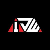 ijw Dreiecksbuchstaben-Logo-Design mit Dreiecksform. ijw-Dreieck-Logo-Design-Monogramm. ijw-Dreieck-Vektor-Logo-Vorlage mit roter Farbe. ijw dreieckiges Logo einfaches, elegantes und luxuriöses Logo. ijw vektor