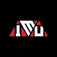imu-Dreieck-Buchstaben-Logo-Design mit Dreiecksform. imu-Dreieck-Logo-Design-Monogramm. imu-Dreieck-Vektor-Logo-Vorlage mit roter Farbe. imu dreieckiges Logo einfaches, elegantes und luxuriöses Logo. imu vektor