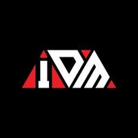 idm-Dreieck-Buchstaben-Logo-Design mit Dreiecksform. idm-Dreieck-Logo-Design-Monogramm. IDM-Dreieck-Vektor-Logo-Vorlage mit roter Farbe. idm dreieckiges logo einfaches, elegantes und luxuriöses logo. idm vektor