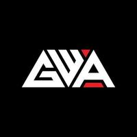 gwa triangel bokstavslogotypdesign med triangelform. gwa triangel logotyp design monogram. gwa triangel vektor logotyp mall med röd färg. gwa triangulär logotyp enkel, elegant och lyxig logotyp. gwa