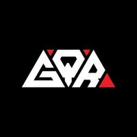 gqr-Dreieck-Buchstaben-Logo-Design mit Dreiecksform. GQR-Dreieck-Logo-Design-Monogramm. GQR-Dreieck-Vektor-Logo-Vorlage mit roter Farbe. gqr dreieckiges logo einfaches, elegantes und luxuriöses logo. gqr vektor