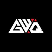gwq Dreiecksbuchstaben-Logo-Design mit Dreiecksform. gwq-Dreieck-Logo-Design-Monogramm. gwq-Dreieck-Vektor-Logo-Vorlage mit roter Farbe. gwq dreieckiges Logo einfaches, elegantes und luxuriöses Logo. gwq vektor