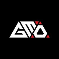 GVO-Dreieck-Buchstaben-Logo-Design mit Dreiecksform. GVO-Dreieck-Logo-Design-Monogramm. GVO-Dreieck-Vektor-Logo-Vorlage mit roter Farbe. gmo dreieckiges logo einfaches, elegantes und luxuriöses logo. gentechnik vektor