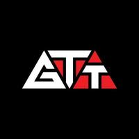 GTT-Dreieck-Buchstaben-Logo-Design mit Dreiecksform. GTT-Dreieck-Logo-Design-Monogramm. GTT-Dreieck-Vektor-Logo-Vorlage mit roter Farbe. gtt dreieckiges logo einfaches, elegantes und luxuriöses logo. gtt vektor