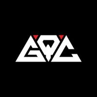 gqc-Dreieck-Buchstaben-Logo-Design mit Dreiecksform. GQC-Dreieck-Logo-Design-Monogramm. gqc-Dreieck-Vektor-Logo-Vorlage mit roter Farbe. gqc dreieckiges Logo einfaches, elegantes und luxuriöses Logo. gqc vektor