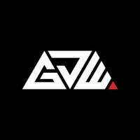 gjw Dreiecksbuchstaben-Logo-Design mit Dreiecksform. GJW-Dreieck-Logo-Design-Monogramm. GJW-Dreieck-Vektor-Logo-Vorlage mit roter Farbe. gjw dreieckiges Logo einfaches, elegantes und luxuriöses Logo. gjw vektor