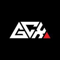 gcx-Dreieck-Buchstaben-Logo-Design mit Dreiecksform. gcx-Dreieck-Logo-Design-Monogramm. gcx-Dreieck-Vektor-Logo-Vorlage mit roter Farbe. gcx dreieckiges Logo einfaches, elegantes und luxuriöses Logo. gcx vektor