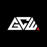 gcw triangel bokstavslogotypdesign med triangelform. gcw triangel logotyp design monogram. gcw triangel vektor logotyp mall med röd färg. gcw triangulär logotyp enkel, elegant och lyxig logotyp. gcw