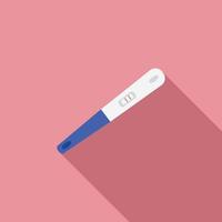 Illustration eines flachen Schwangerschaftstest-Symbols mit langem Schatten. schwangerschaftsplanungskonzept. Vektor-Illustration. vektor