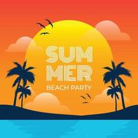 Sommer-Strandparty-Banner-Vorlage vektor