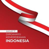 Post zum indonesischen Nationalfeiertag in den sozialen Medien vektor