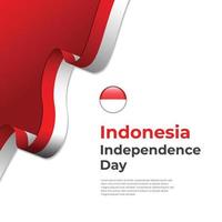 indonesien unabhängigkeitstag banner designkonzept vektor